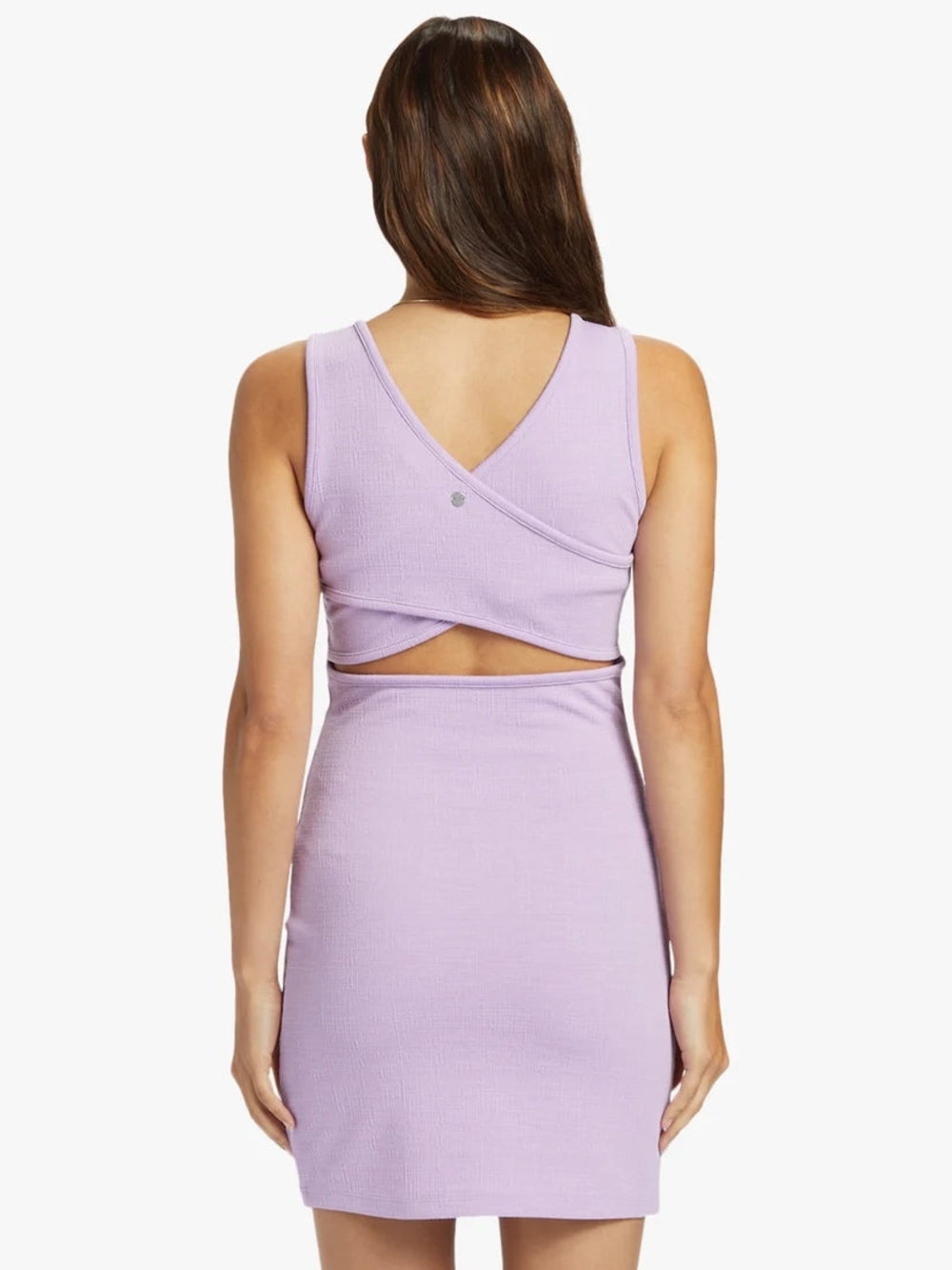 Roxy Lilac Ribbed Tank Dress - Picture 3 of 9